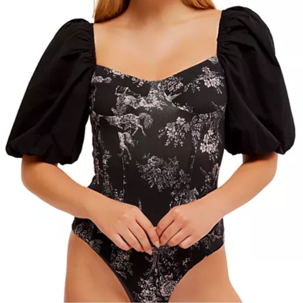 Free People | size Large | prairie rose bodysuit